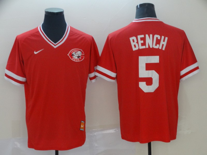 Nike Cincinnati Reds #5 Bench Cooperstown Collection Legend V-Neck Jersey