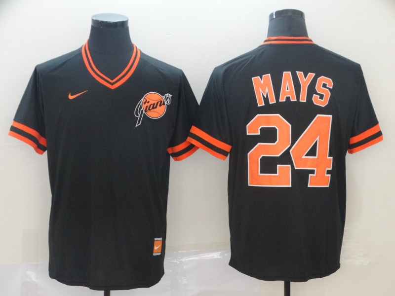 Nike San Francisco Giants #24 Mays Cooperstown Collection Legend V-Neck Jersey