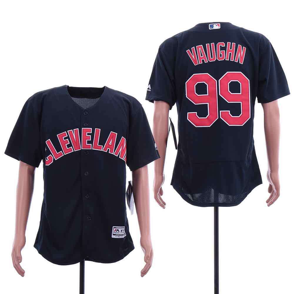 MLB Cleveland Indians #99 Vaughn Blue Elite Jersey