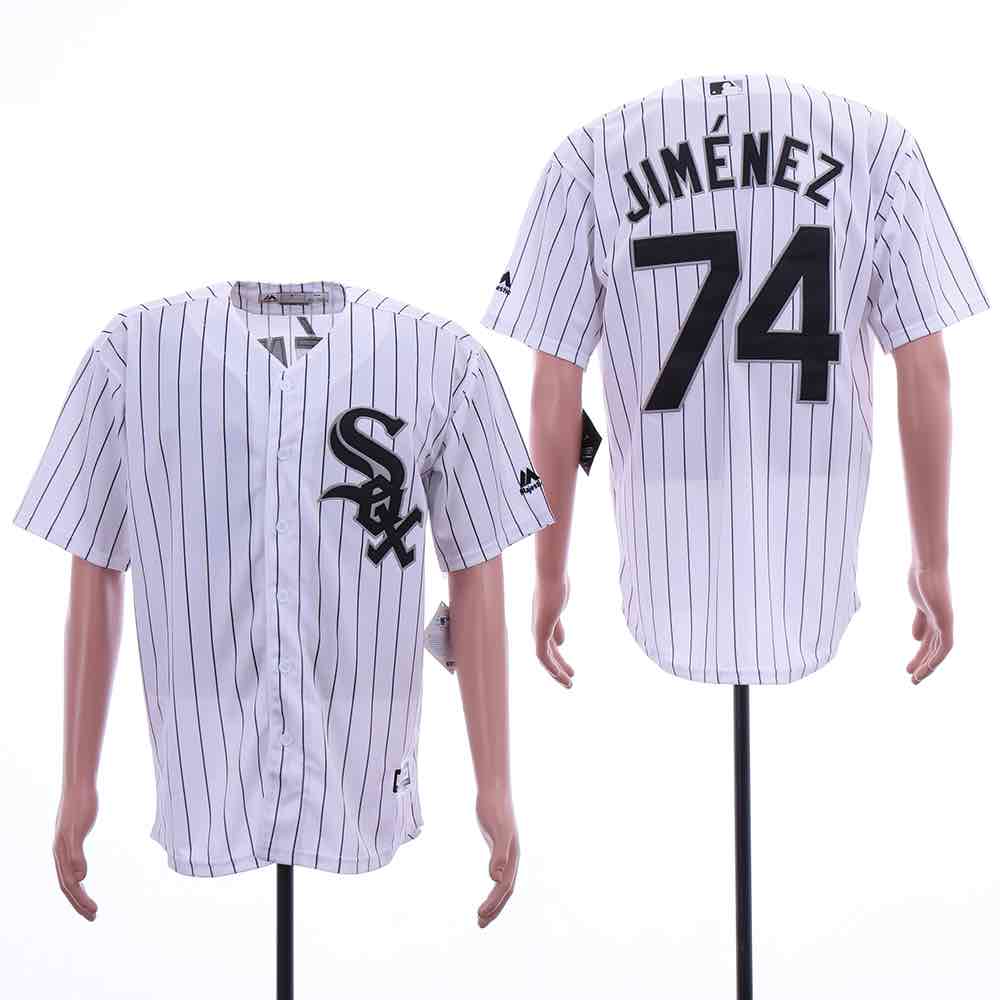 MLB Chicago White Sox #74 Jimenez White Game Jersey