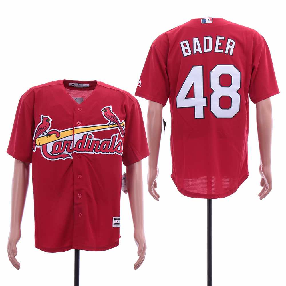 MLB St. Louis Cardinals #48 Bader Red Game Jersey