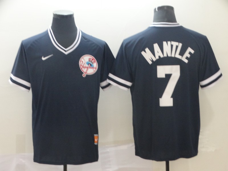Nike New York Yankees #7 Mantle Cooperstown Collection Legend V-Neck Jersey