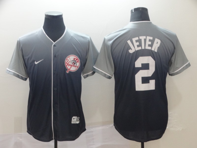 MLB New York Yankees #2 Jeter Drift Fashion Nike Jersey