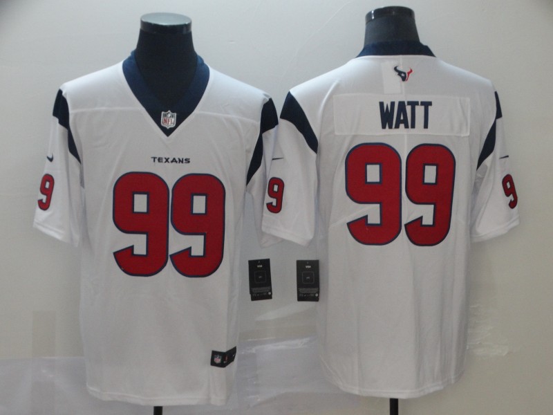 NFL Houston Texans #99 Watt White Vapor Limited Jersey