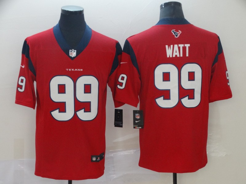 NFL Houston Texans #99 Watt Red Vapor Limited Jersey