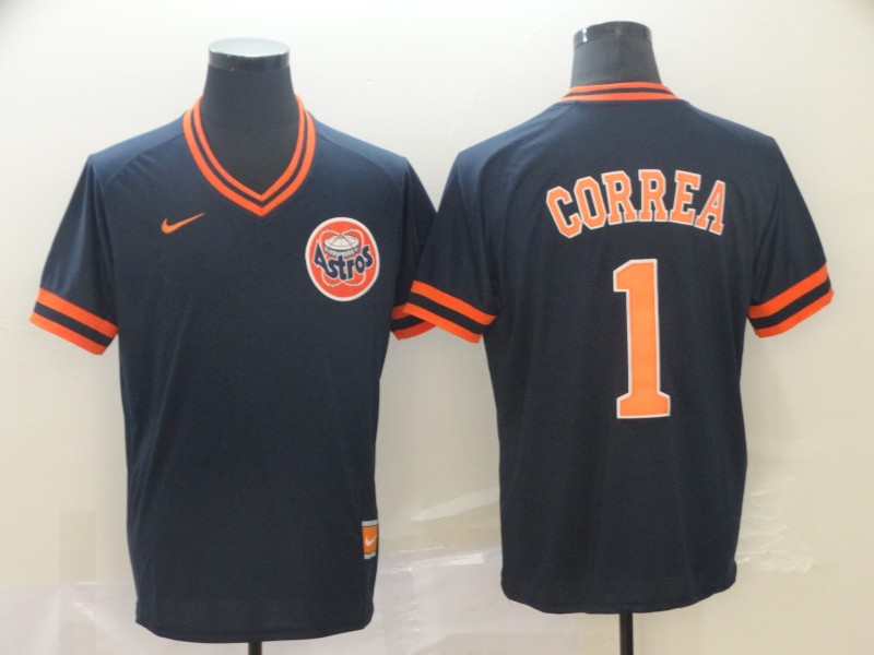 MLB Houston Astros #1 Correa Cooperstown Collection Legend V-Neck Jersey