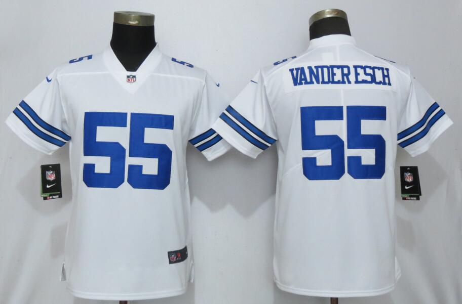 Women Nike Dallas Cowboys #55 Vander Esch White Vapor Jersey
