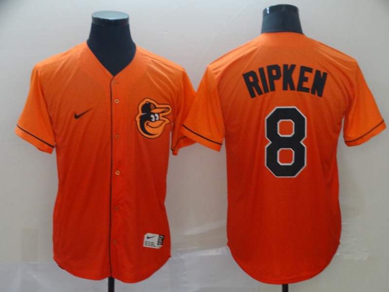 MLB Baltimore Orioles #8 Ripken Orange Drift Fashion Jersey