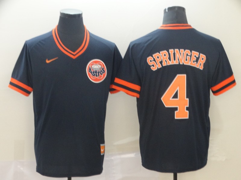 MLB Houston Astros #4 Springer Cooperstown Collection Legend V-Neck Jersey