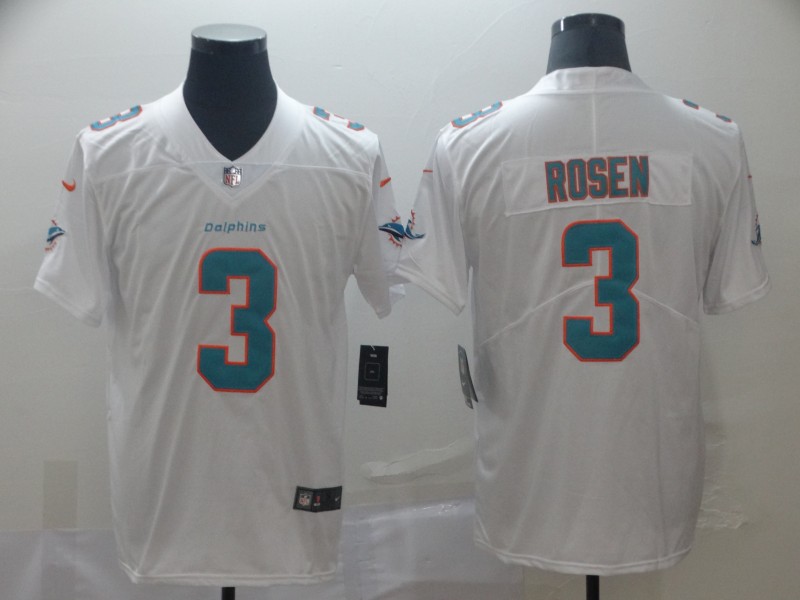 NFL Miami Dolphins #3 Rosen White Vapor Limited Jersey