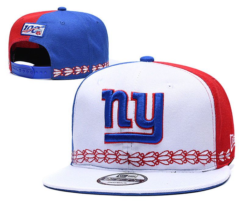 NFL New York Giants White Snapback Hats--YD