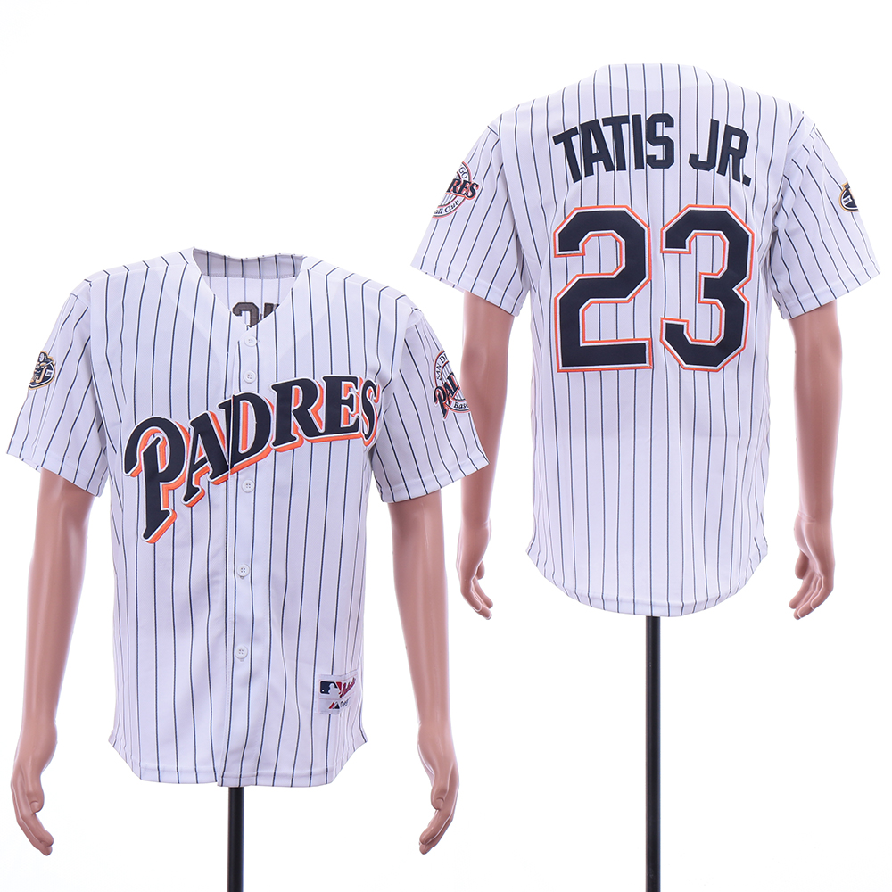 MLB San Diego Padres #23 Tatis JR. White Throwback Jersey