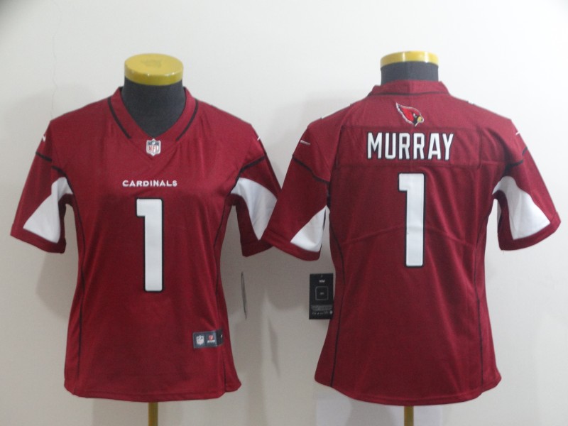 Womens NFL Arizona Cardinals #1 Murray Red Vapor Limited Jersey