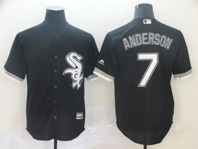 MLB Chicago White Sox #7 Anderson Black Game Jersey  