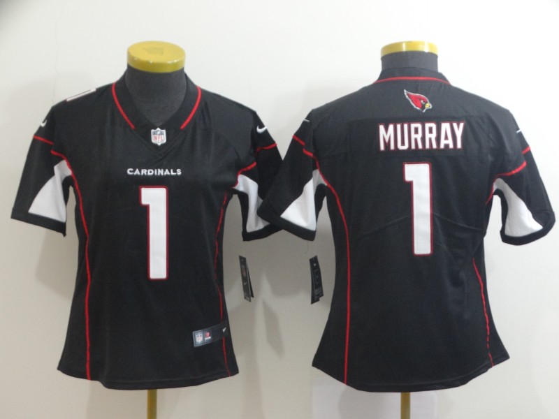 Womens NFL Arizona Cardinals #1 Murray Black Vapor Limited Jersey
