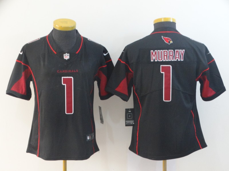 Womens NFL Arizona Cardinals #1 Murray Black Color Rush Limited Jersey