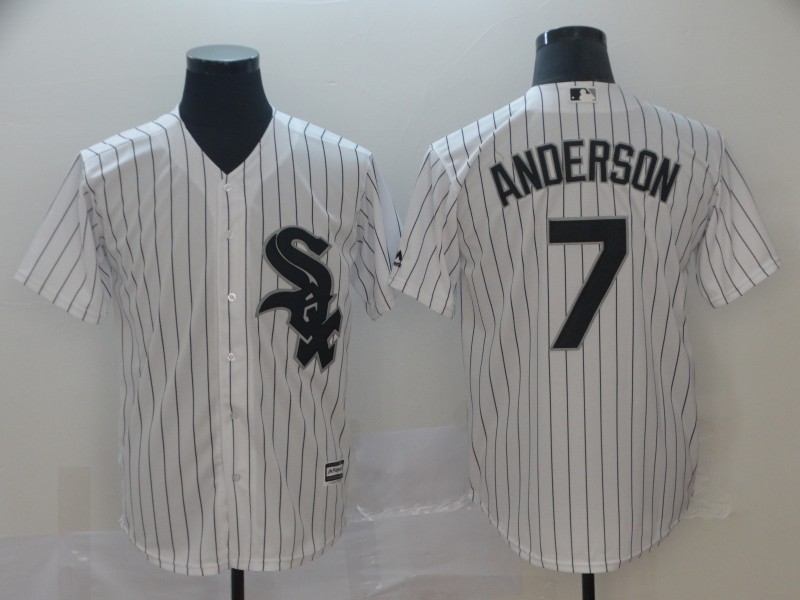MLB Chicago White Sox #7 Anderson White Game Jersey