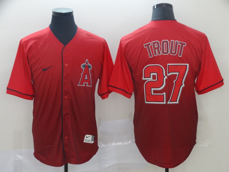 MLB Los Angeles Angels #27 Trout Drift Fashion Jersey