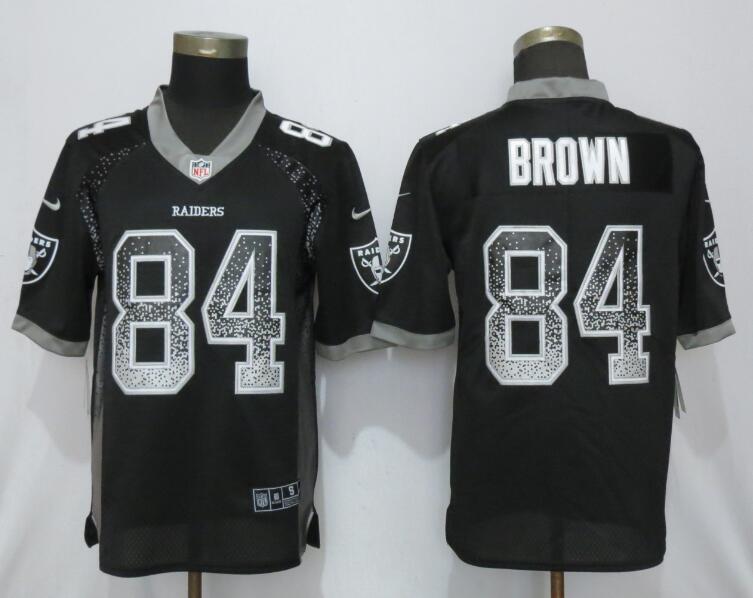 Nike Oakland Raiders #84 Brown Vapor Drift Fashion Black Elite Jersey