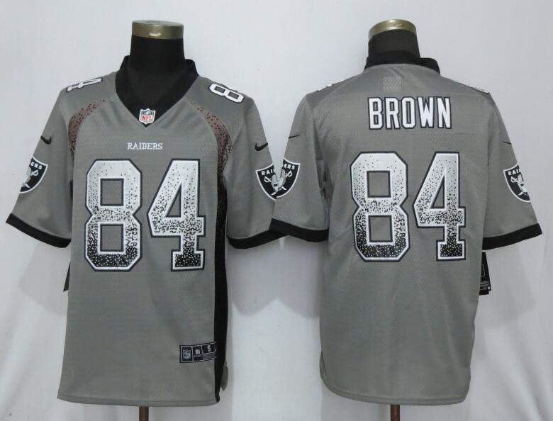 Nike Oakland Raiders 84 Brown Vapor Drift Fashion Gray Elite Jersey