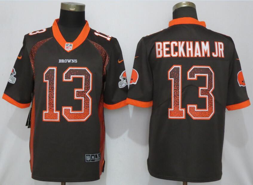 Nike Cleveland Browns #13 Beckham jr Vapor Drift Fashion Brown Elite Jersey