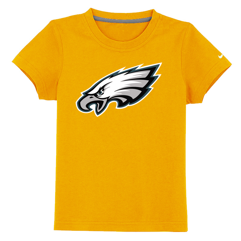 Philadelphia Eagles Authentic Logo Youth T Shirt yellow