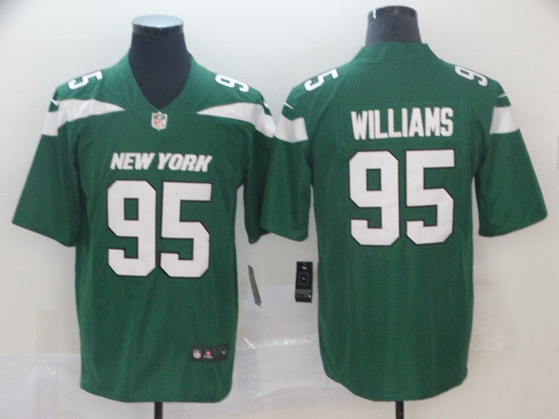 NFL New York Jets #95 Williams Green Vapor II Limited Jersey