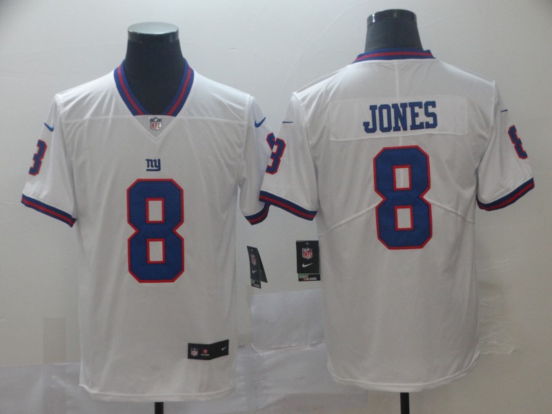NFL New York Giants #8 Jones White Color Rush Limited Jersey