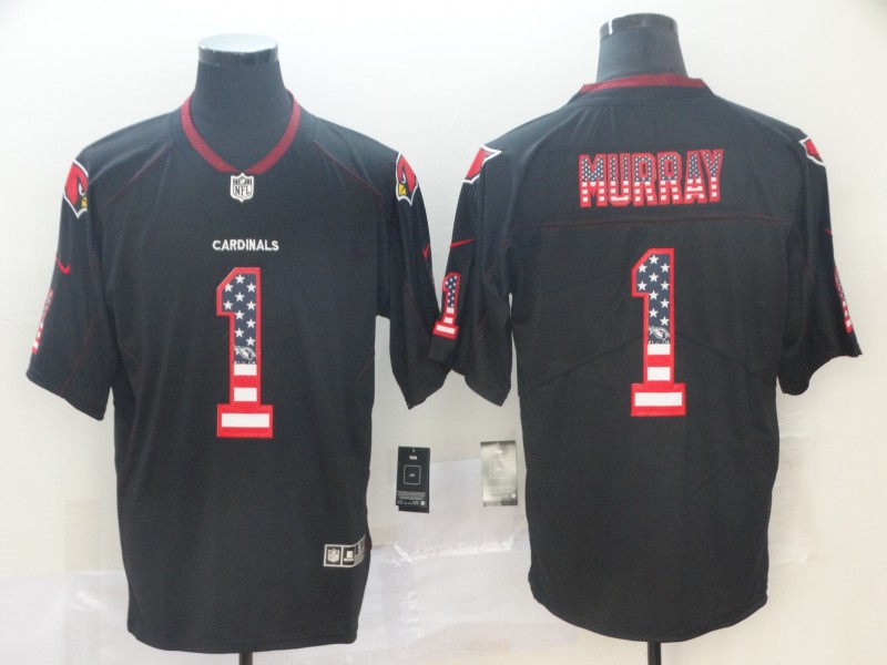 NFL Arizona Cardinals #1 Murray Black USA Flag Limited Jersey