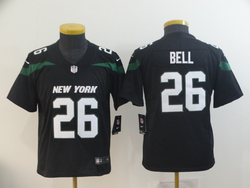 Kids NFL New York Jets #26 Bell Black Vapor Limited Jersey