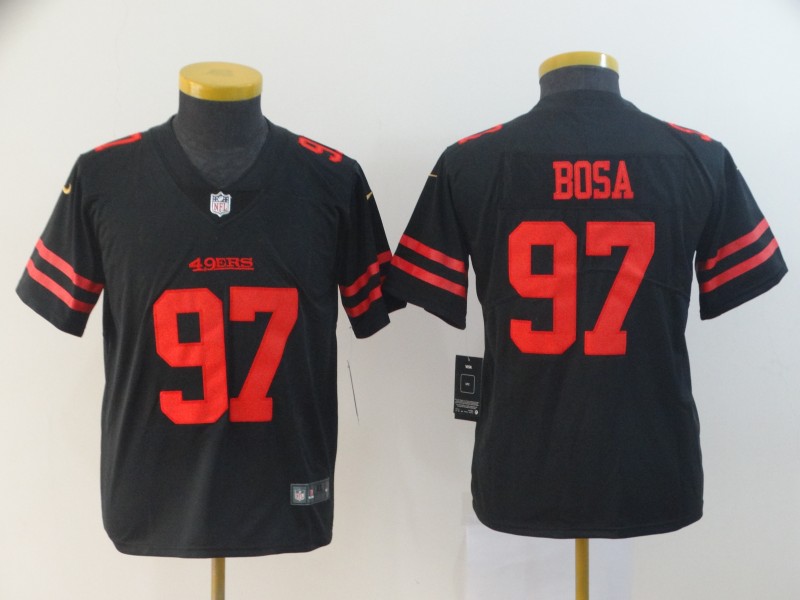 Kids NFL San Francisco 49ers #97 Bosa Vapor Limited Black Jersey