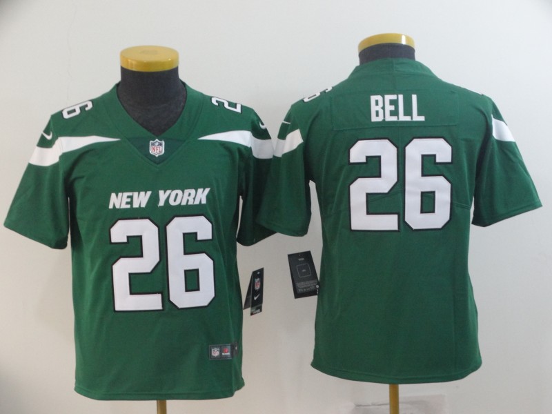 Kids NFL New York Jets #26 Bell Green Vapor Limited Jersey