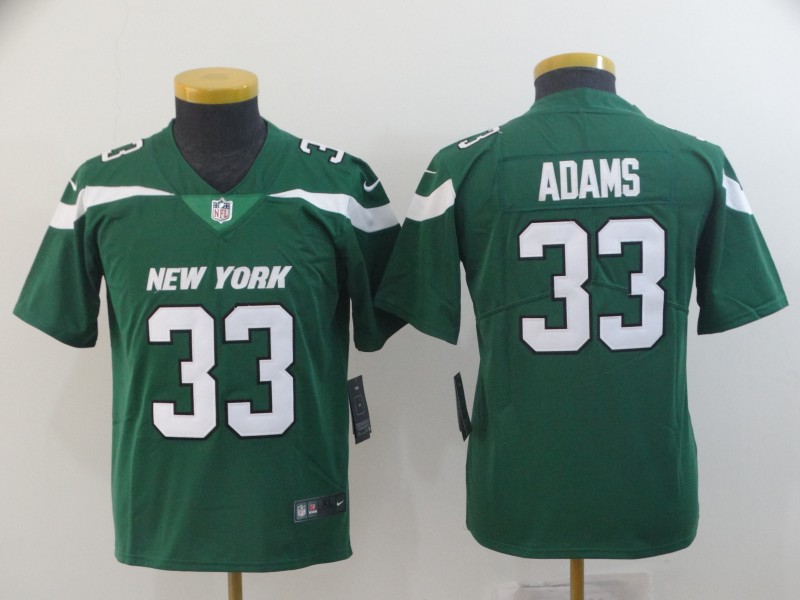 Kids NFL New York Jets #33 Adams Green Vapor Limited Jersey