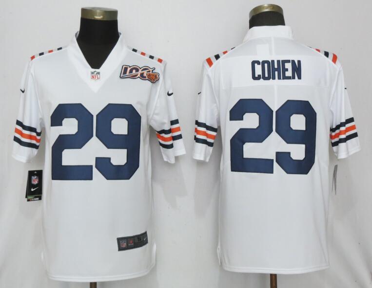 NFL Chicago Bears #29 Cohen White Vapor Limited 100th Anniversary Jersey