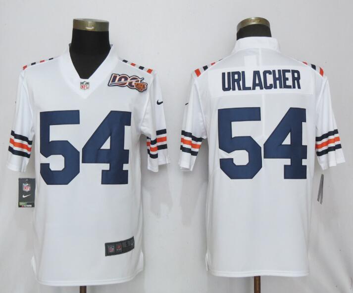 NFL Chicago Bears #54 Urlacher White Vapor Limited 100th Anniversary Jersey