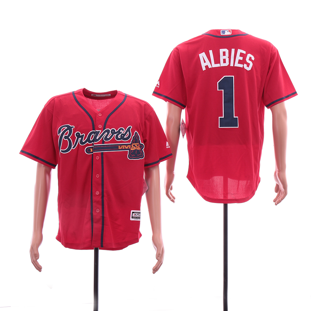 MLB Atlanta Braves #1 AlBIES Red Game Jersey