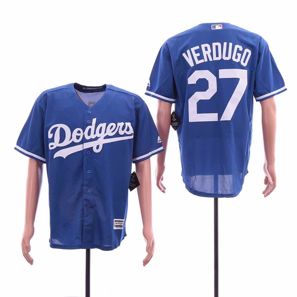 MLB Los Angeles Dodgers #27 Verdugo Blue Game Jersey