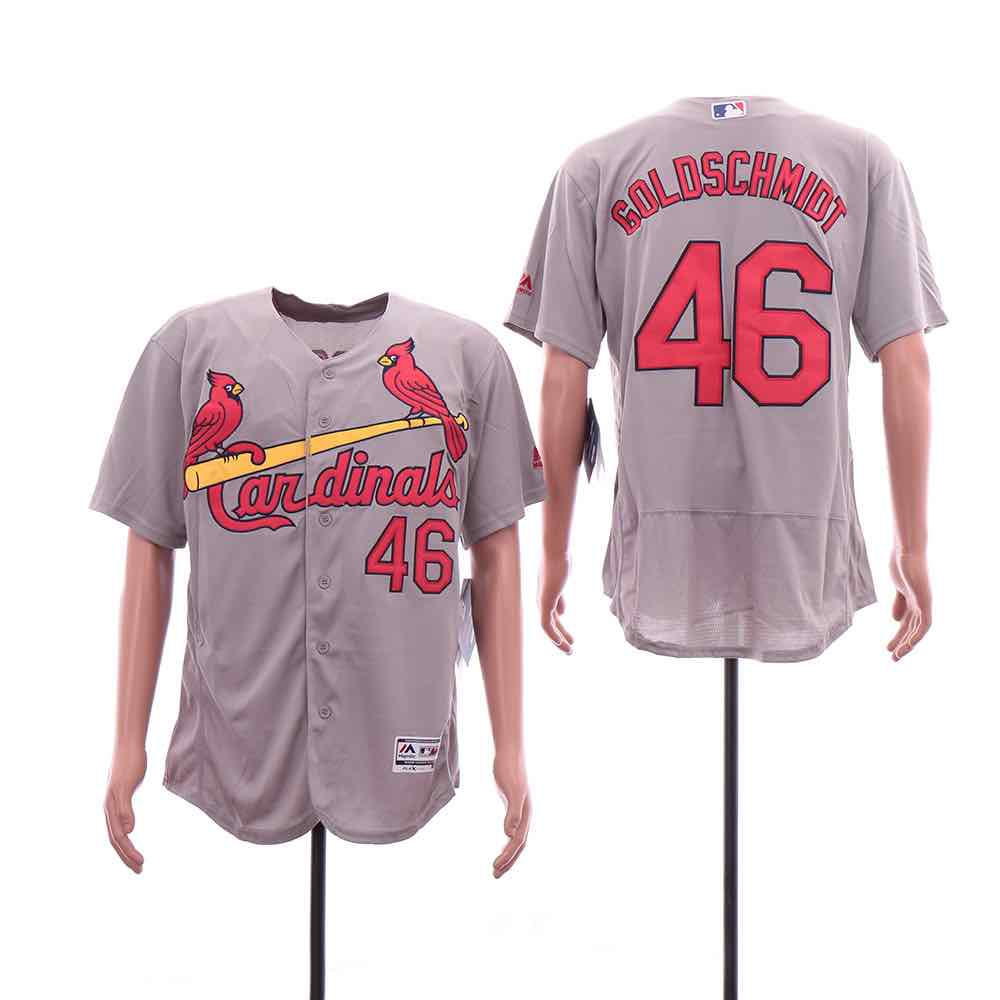 MLB St. Louis Cardinals #46 Goldschmidt Grey Elite Jersey