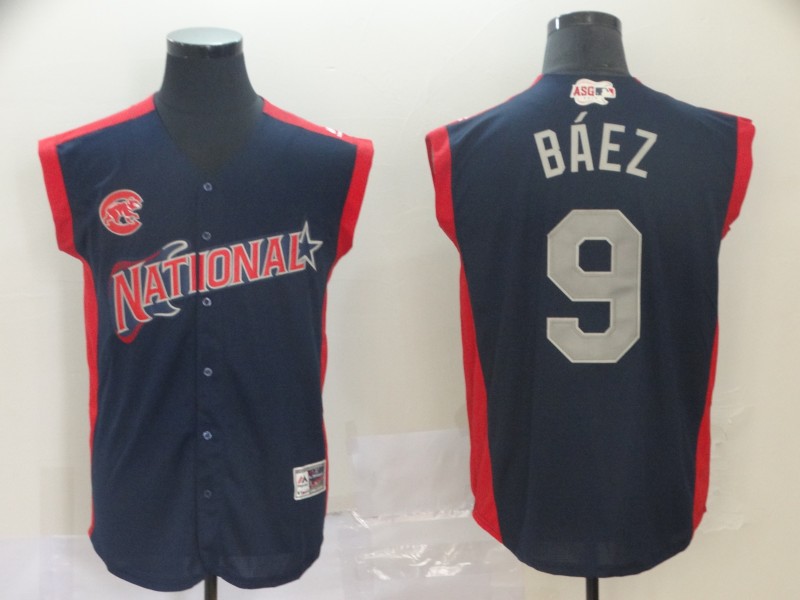 MLB National #9 Baez All Star Blue Jersey