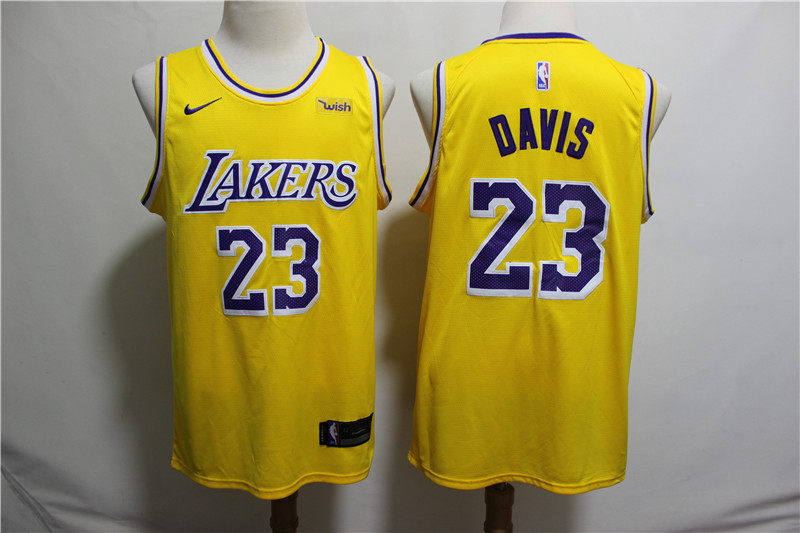 NBA Los Angeles Lakers #23 Davis Yellow Color Jersey