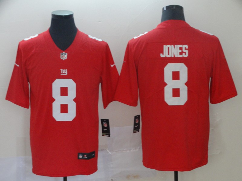NFL New York Giants #8 Jones Red Vapor Limited Jersey