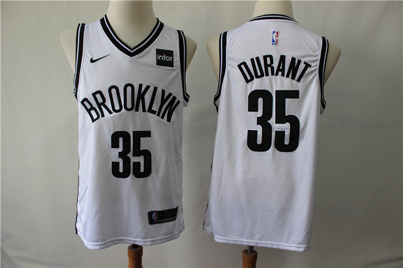 NBA Brooklyn Nets #35 Durant White Game Jersey