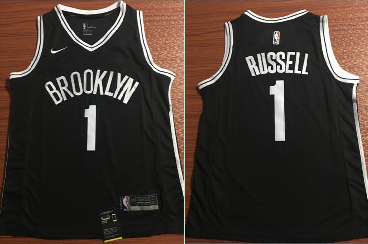 NBA Brooklyn Nets #1 Russell Black Color Game Jersey