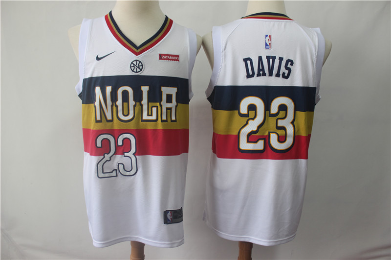 NBA New Orleans Hornets #23 Davis White Game Jersey