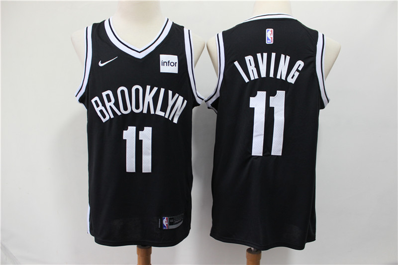 NBA Brooklyn Nets #11 Irving Black Game Jersey