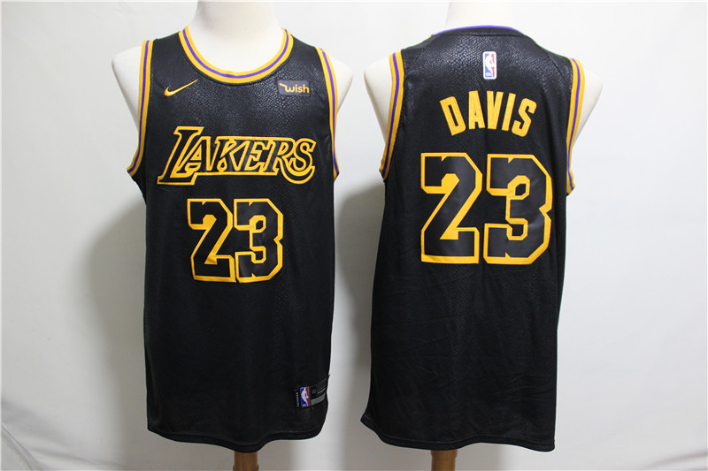 NBA Los Angeles Lakers #23 Davis bLACK Color Jersey
