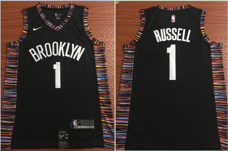 NBA Brooklyn Nets #1 Russell Black Game  Jersey