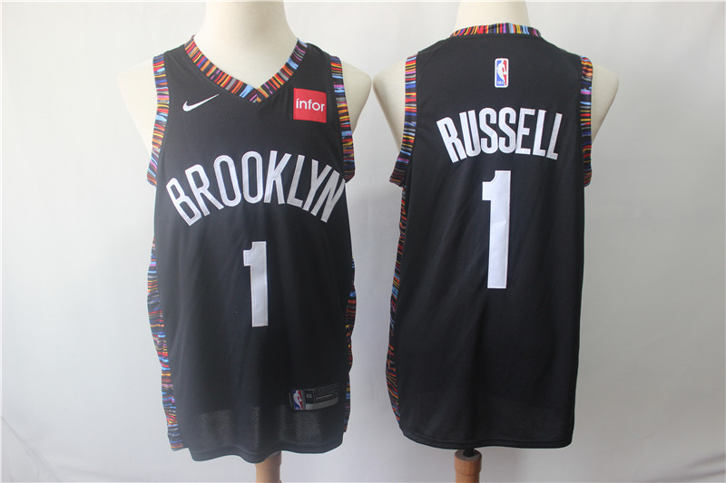 NBA Brooklyn Nets #1 Russell Black Game Jersey