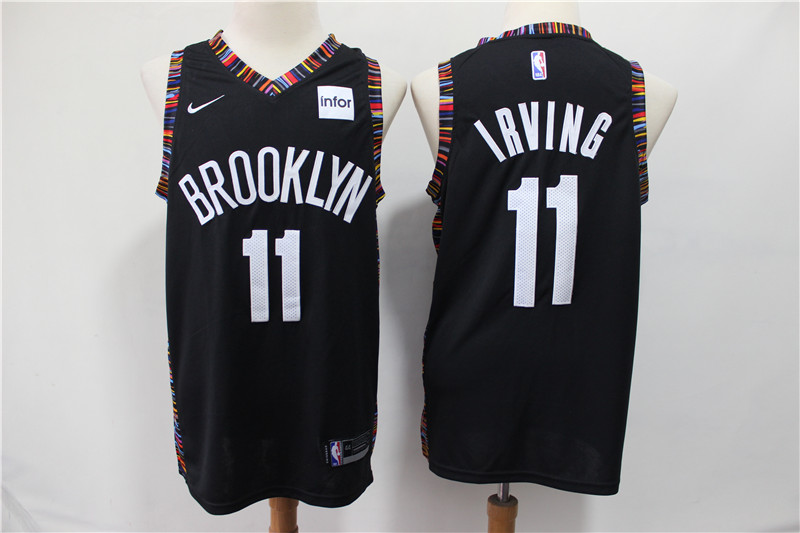 NBA Brooklyn Nets #11 Irving Black Game  Jersey