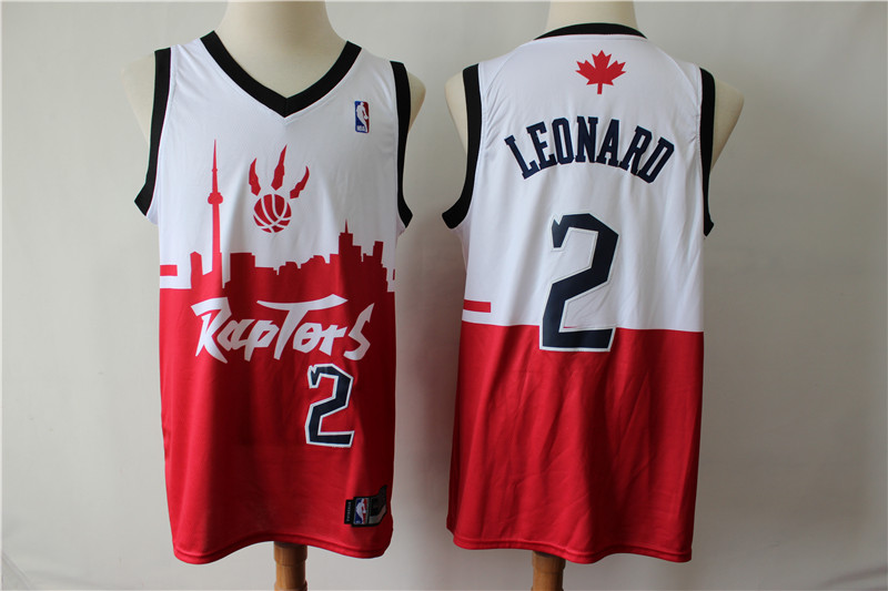 NBA Toronto Raptors #2 Leonard White Red Game Jersey